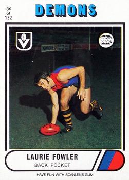 1976 Scanlens VFL #86 Laurie Fowler Front